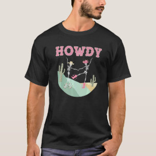 Camiseta Wild West Dancing Skeletons Rodeo Yeehaw C