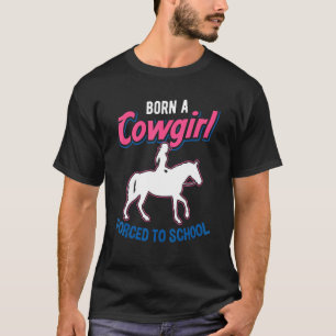 Camiseta Wild West Rodeo Bull Riding Cowgirl