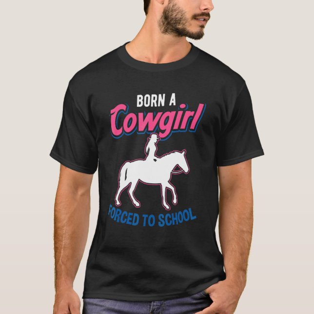 Camiseta Wild West Rodeo Bull Riding Cowgirl (Frente)