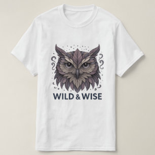 Camiseta Wild & Wise Owl Art Design