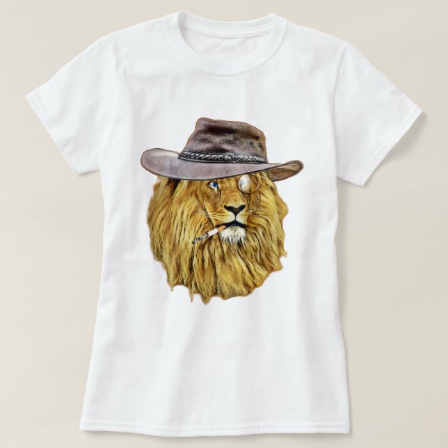 Camiseta Wildcat do leão do hipster (Frente do Design)