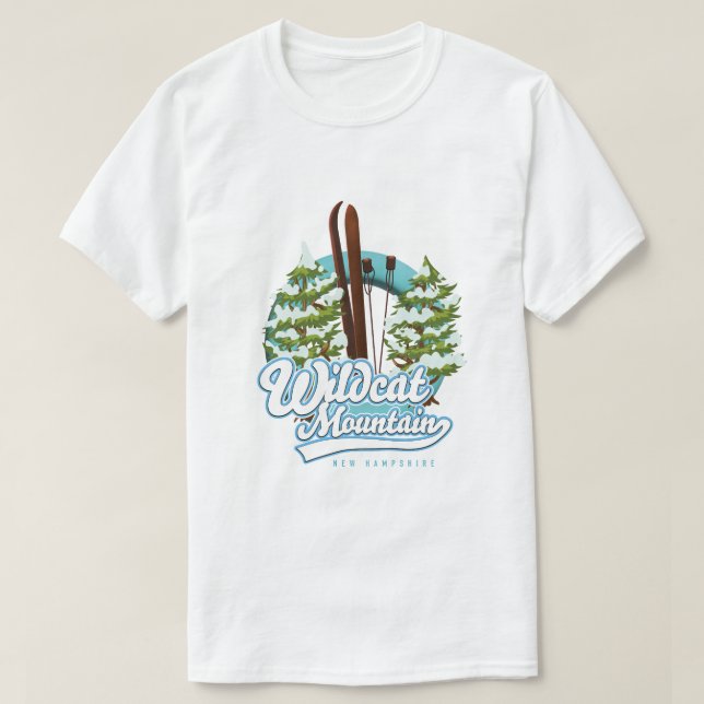 Camiseta Wildcat Mountain New Hampshire Ski poster (Frente do Design)
