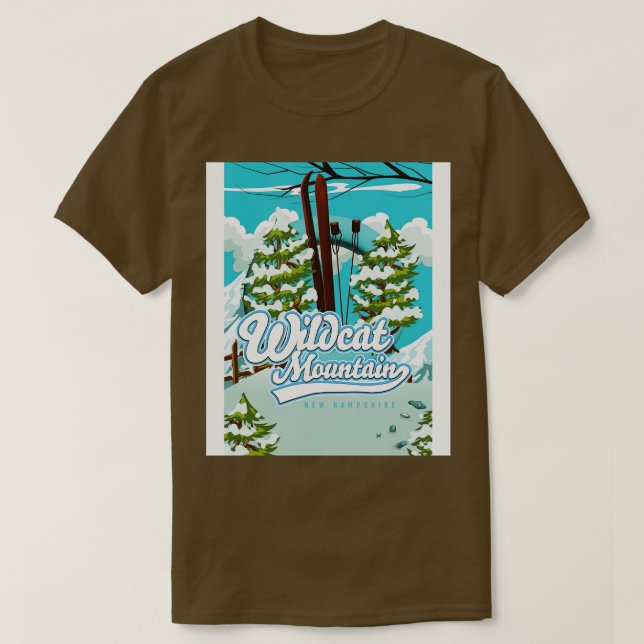 Camiseta Wildcat Mountain New Hampshire Ski poster (Frente do Design)