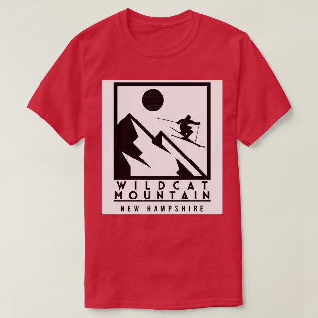 Camiseta Wildcat Mountain New hampshire usa ski (Frente do Design)
