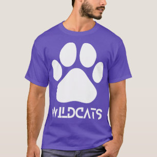 Camiseta Wildcats Paw Afastou Grunge Wildcats Prioridade