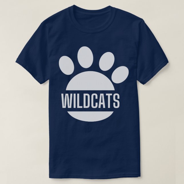 Camiseta Wildcats Paw Curva-se Grunge Selvagem Orgulho 8 (Frente do Design)