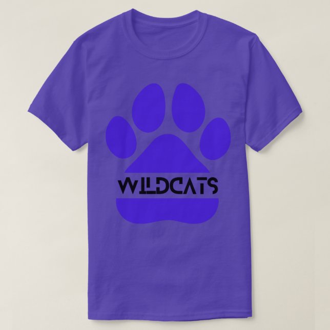 Camiseta Wildcats Paw Curva-se Grunge Selvagens Orgulho 5 (Frente do Design)