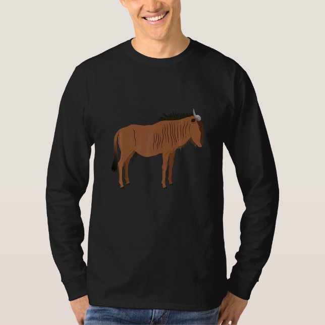 Camiseta Wildebeests Are My Spirit Animal  Fun Wildebeest (Frente)