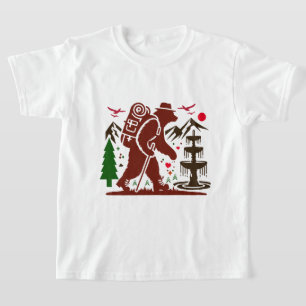 Camiseta Wilderness Caminhando com o Urso Explorador de Art