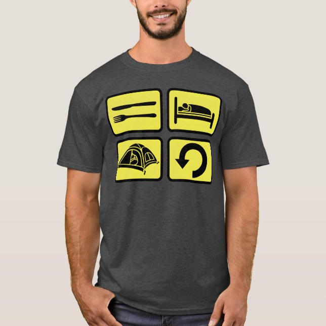 Camiseta wilderness camping daily repeat boy (Frente)