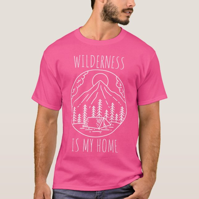 Camiseta Wilderness Camping Nature Lover friend (Frente)