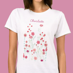 Camiseta Wildflower Boho Personalizado