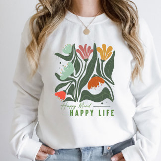 Camiseta Wildflower Happy Mind Happy Life