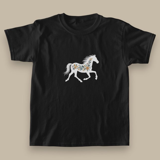 Camiseta Wildflower Horse Design with Country Western Vibe (Criador carregado)