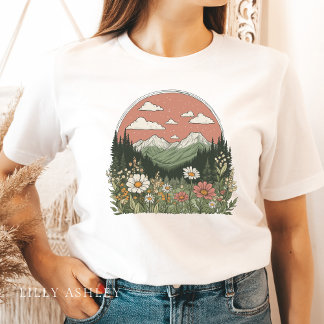 Camiseta Wildflower Park Daisies T-Shirt para Mulheres