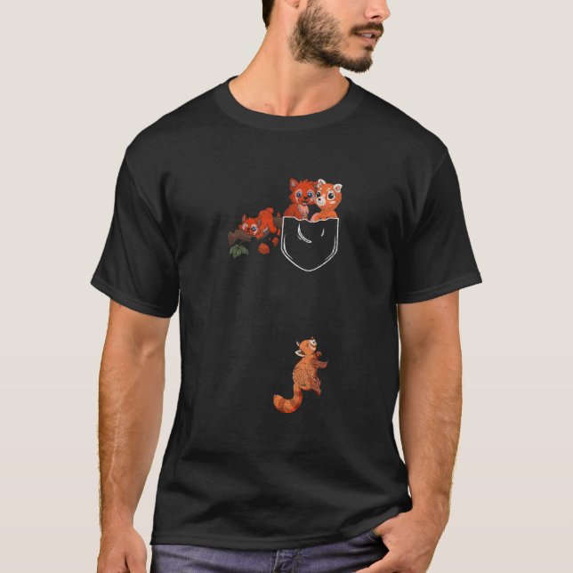Camiseta Wildlife Animal Red Pandas Pocket Red Panda (Frente)