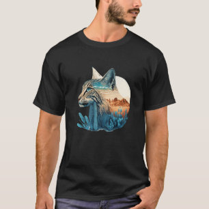 Camiseta Wildlife Dupla Exposição Bobcat Desert Orange Bobc