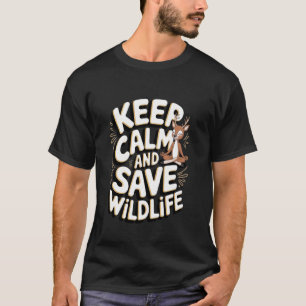 Camiseta Wildlife Reabilitator Manter Calmo e Salvar a Vida