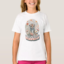 Wildlife Tiger and Flowers