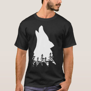 Camiseta Wildlife Wildlife Wild Howling do Lobo legal Silho