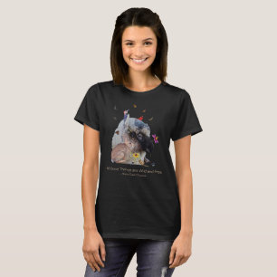 Camiseta WildNight with Nature bird: borboletas e mamíferos