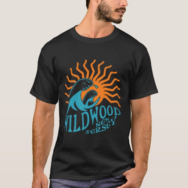 Camiseta Wildwood New Jersey Beach Frente E Trás (Frente)