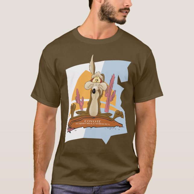 Camiseta WILE E. COYOTE™ (Carnívoro Sério) (Frente)