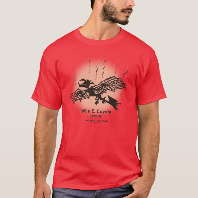 Camiseta WILE E. COYOTE™ | Gênio - Ter Cérebro Vai Viagem (Frente)