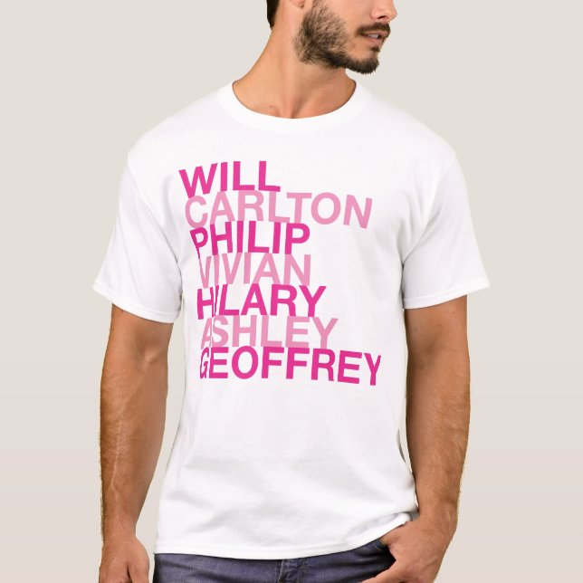 Camiseta Will Carlton Philip Vivian Hilary Ashley Geoffrey (Frente)