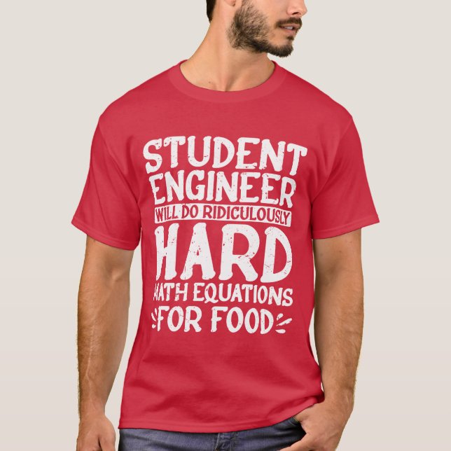 Camiseta Will Do Ridiculously Hard Math Equations For Food2 (Frente)