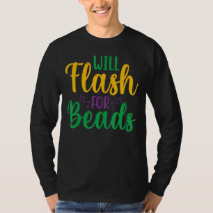 Camiseta Will Flash Para O Miçanga De Festa Mardi Gras Para