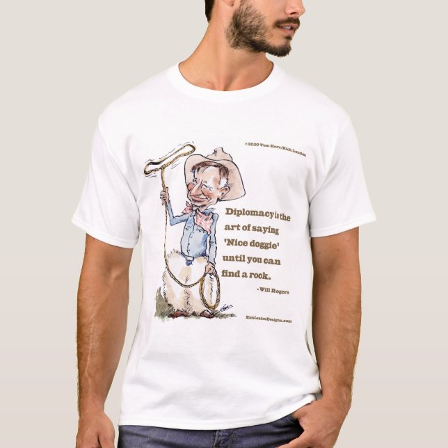 Camiseta Will Rogers & Citação (Frente)