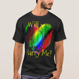 Camiseta Will You Marry Me LGBTQ Heart  Gay Marriage Gay Lo