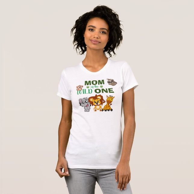 Camiseta Wille One Jungle Safari primeiro aniversario Mãe (Frente Completa)