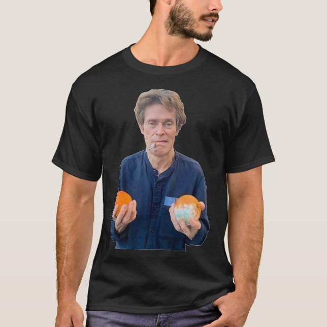 Camiseta willem dafoe com 2 laranjas moldadas Clássicas T-S (Frente)