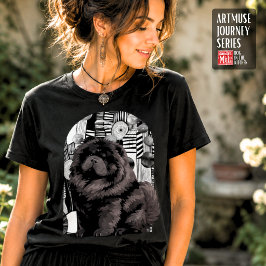 Camiseta WILLEM preto chow - Série PORTAL ArtMuse