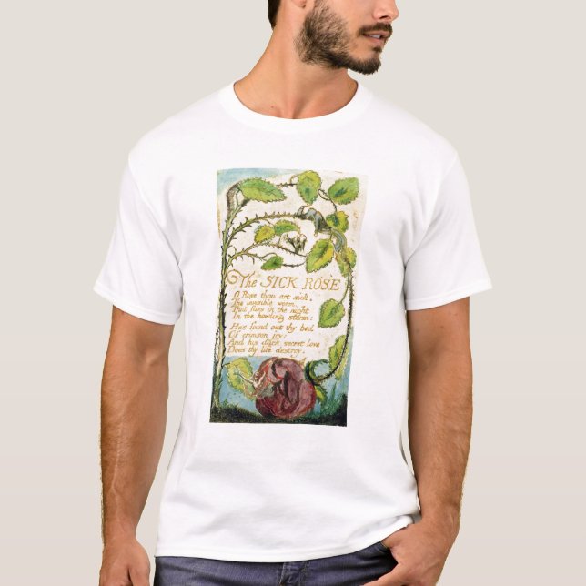 Camiseta William Blake | o rosa doente, das canções de (Frente)