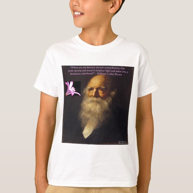 Camiseta William Cullen Bryant Flower Poem (Frente)