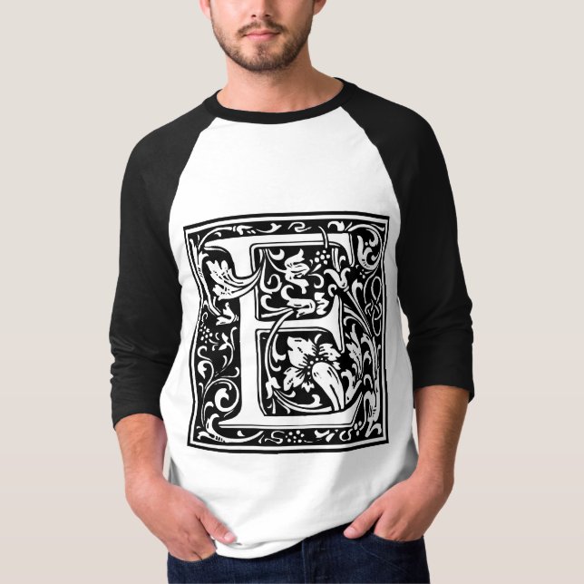Camiseta William Morris Alphabet "E" (Frente)