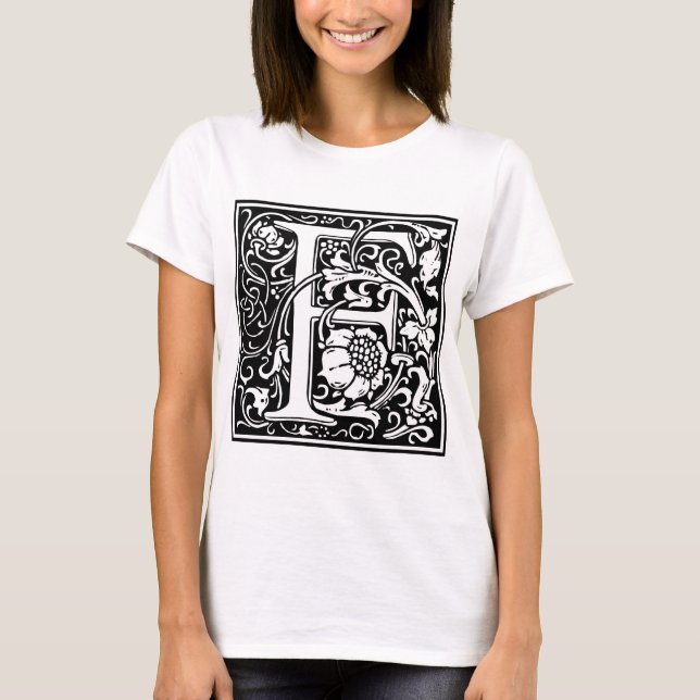 Camiseta William Morris Alphabet "F" (Frente)