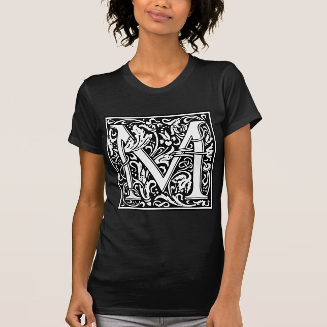 Camiseta William Morris Alphabet "M" (Frente)