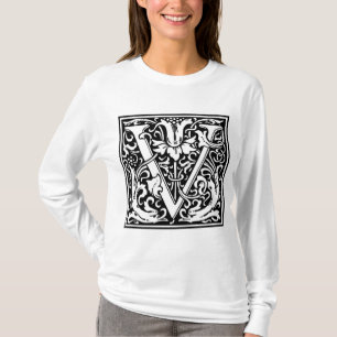 Camiseta William Morris Alphabet "V"