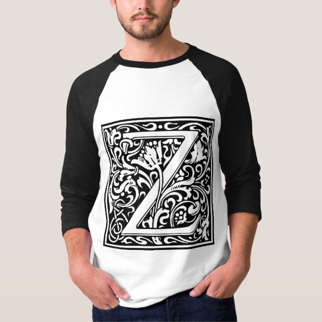 Camiseta William Morris Alphabet "Z" (Frente)