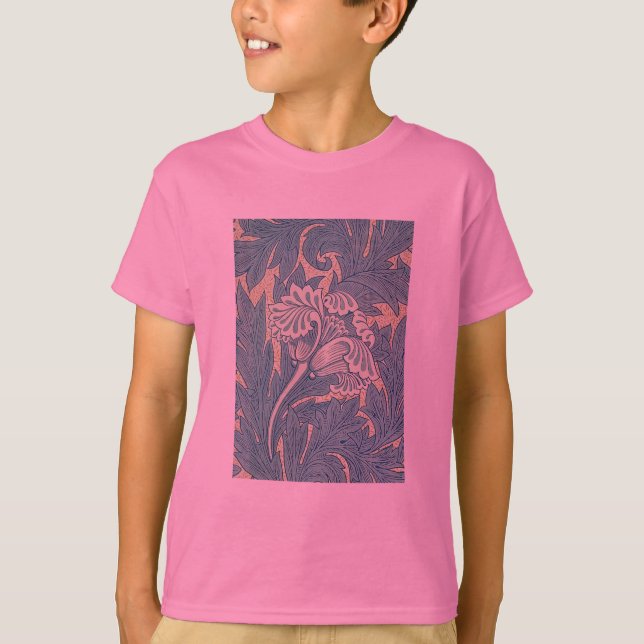 Camiseta William Morris Classic Tulip Blue Floral (Frente)