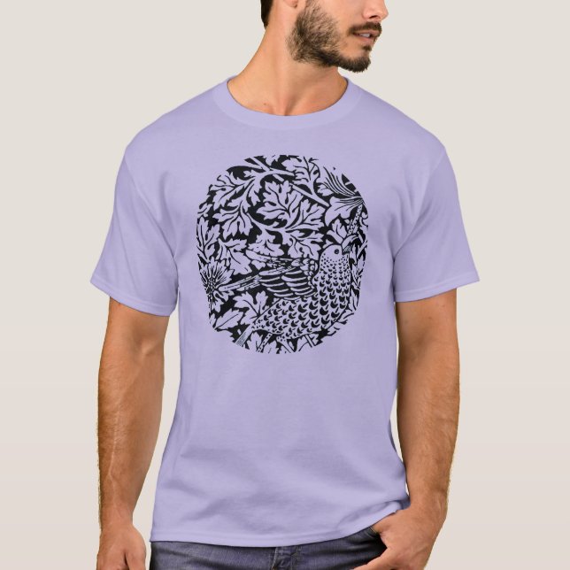 Camiseta William Morris Floral Pattern Bird Anenome (Frente)