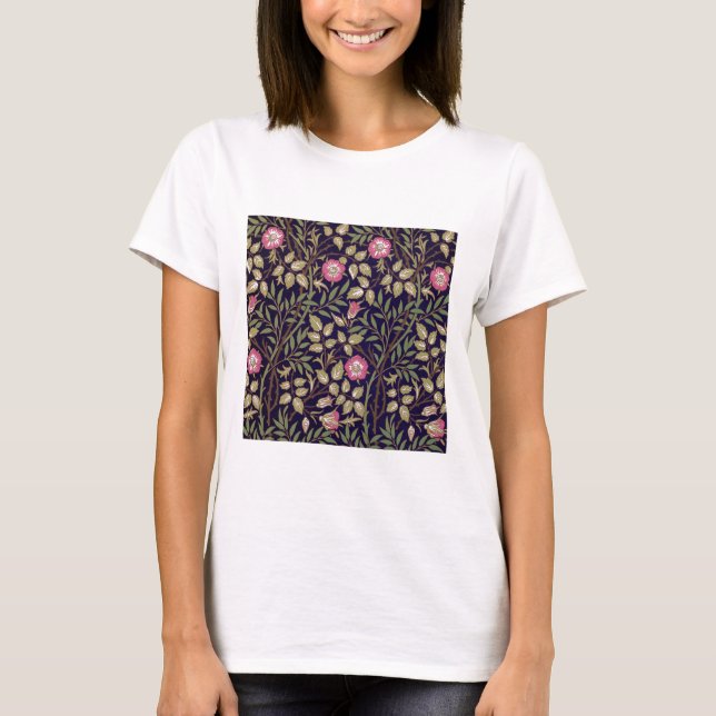 Camiseta William Morris Sweet Briar Floral Art Nouveau (Frente)