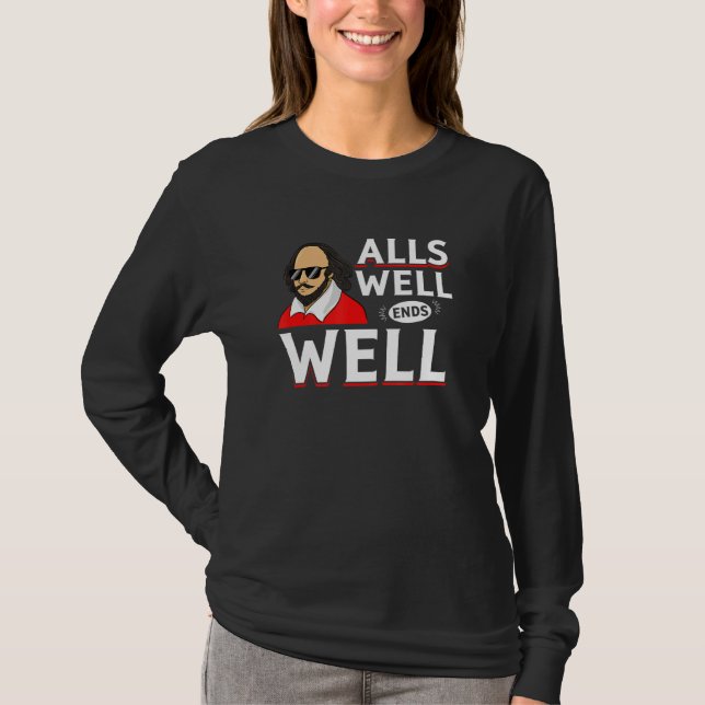 Camiseta William Shakespeare All well ands well Design (Frente)