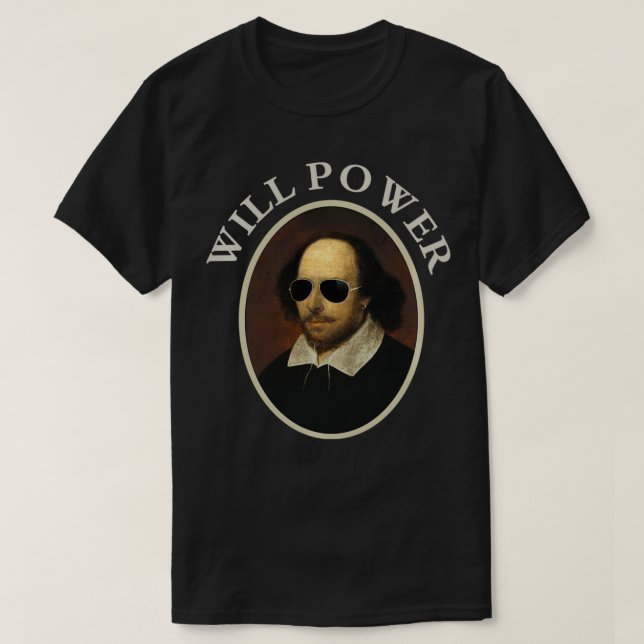 Camiseta William Shakespeare dará uma citação positiva à ar (Frente do Design)