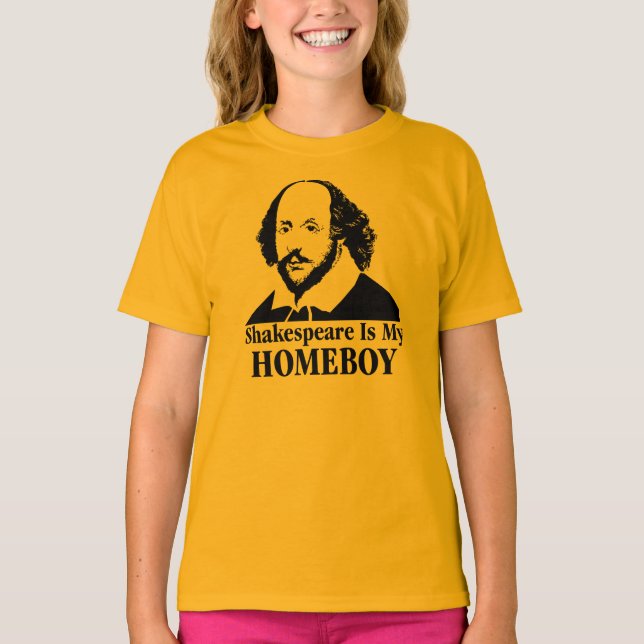 Camiseta William Shakespeare é meu ficar em casa (Frente)