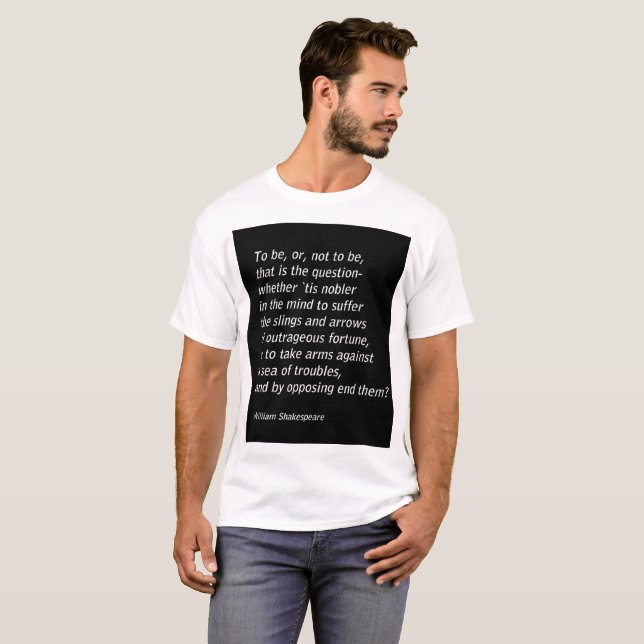 Camiseta William Shakespeare "Hamlet" (Frente Completa)
